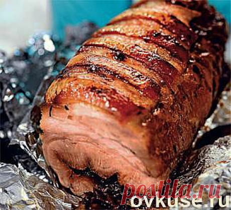 Рулет из свиной брюшины с черносливом - Простые рецепты Овкусе.ру