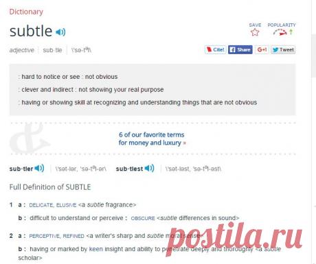 Subtle | Definition of subtle by Merriam-Webster