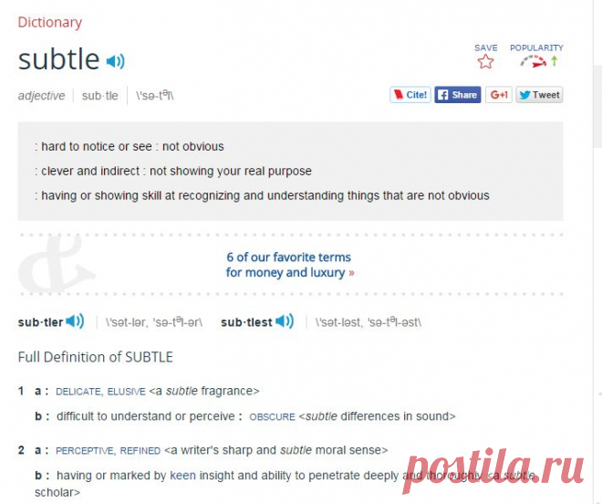 Subtle | Definition of subtle by Merriam-Webster