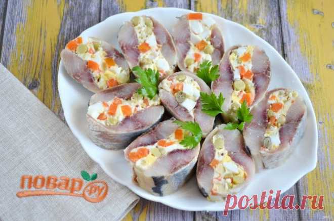 Фаршированная сельдь - пошаговый рецепт с фото на Повар.ру