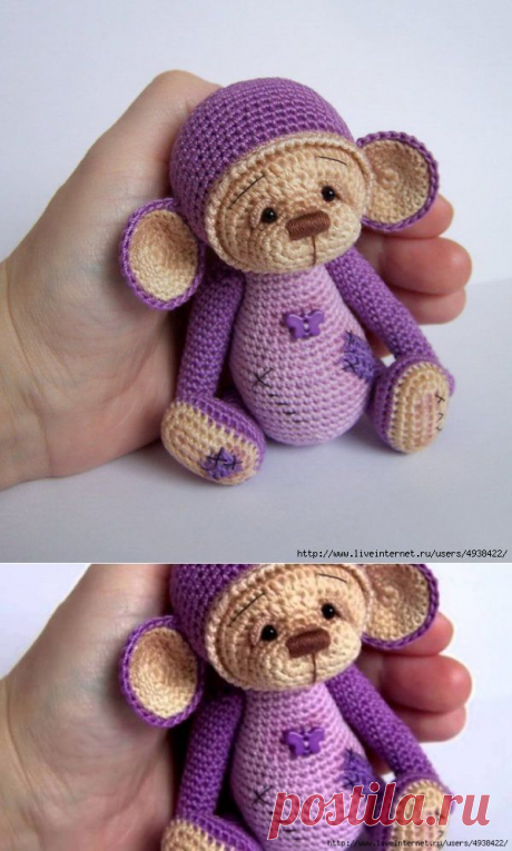 Обезьянка-малышка крючком.