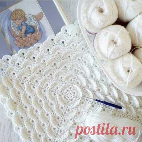 Узор для пледа крючком