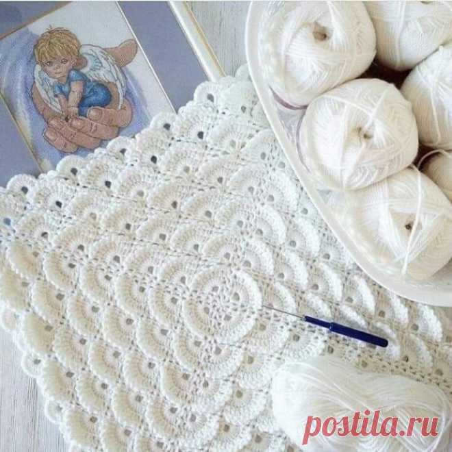 Узор для пледа крючком