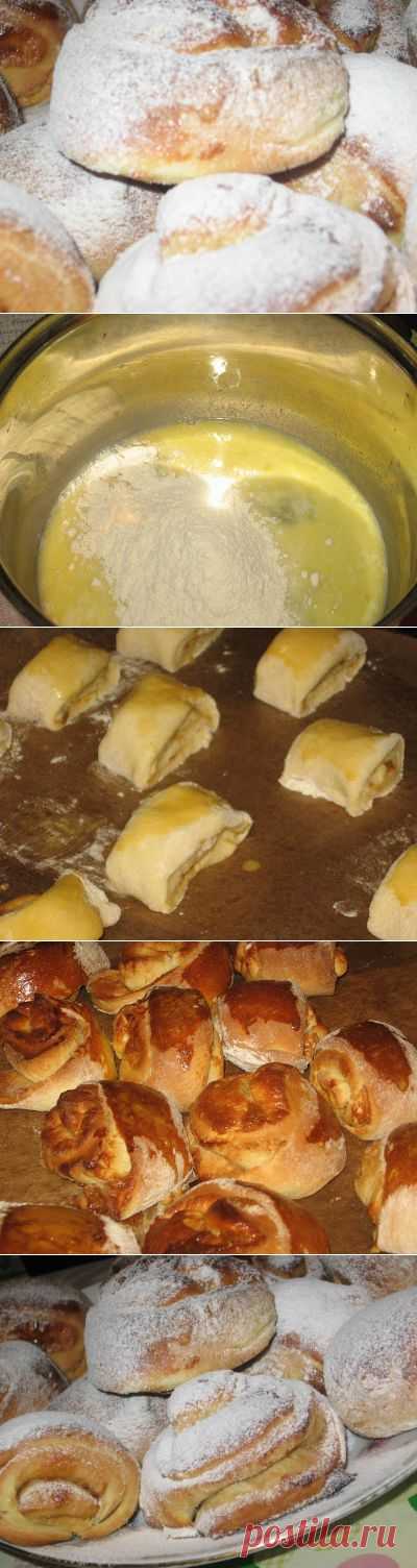 Булочки к завтраку с варёной сгущёнкой..