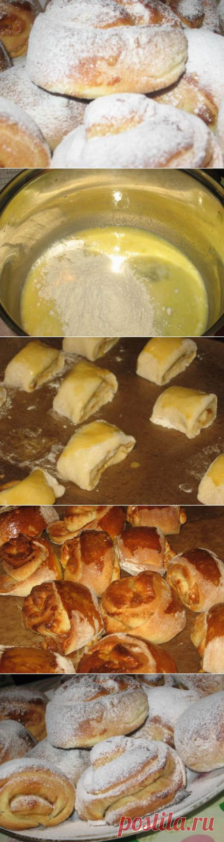 Булочки к завтраку с варёной сгущёнкой..