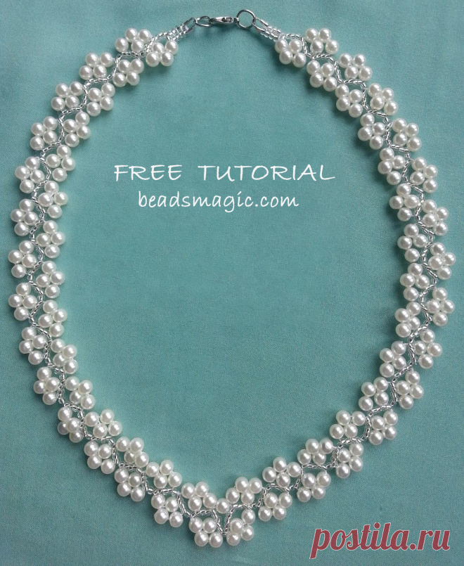 Free pattern for necklace Magnolia | Beads Magic