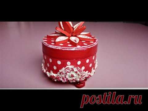 CUTIE  decorata cu pasta de portelan si quilling - BOX decorated with porcelain paste and quilling