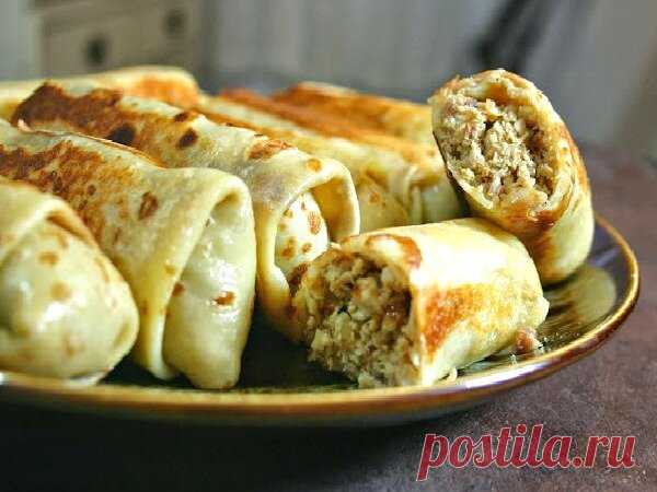 Вкуснейшие блинчики с куриным мясом и луком | Мама Люба | Яндекс Дзен