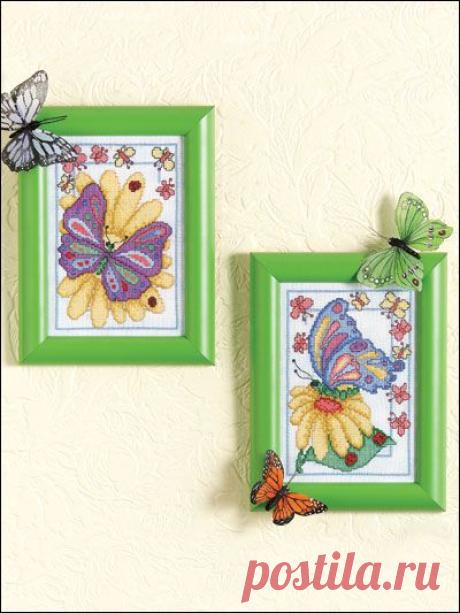 Cross-Stitch - Garden Visitors - Bright Butterflies
