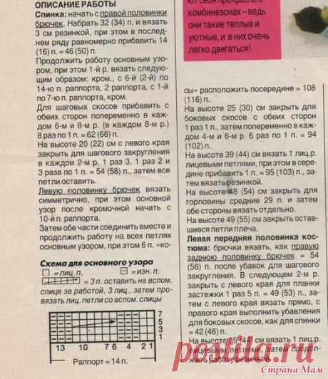 Свяжем вместе комбинезон - Вяжем вместе он-лайн - Страна Мам