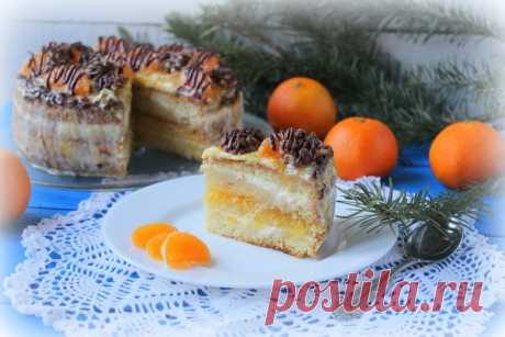 Новогодний мандариновый торт - пошаговый рецепт с фото - как приготовить, ингредиенты, состав, время приготовления - Леди Mail.Ru