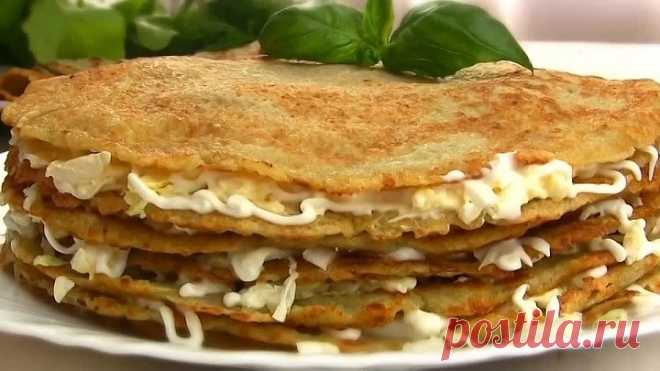 Торт из Дерунов (драников) ! Классная холодная закуска