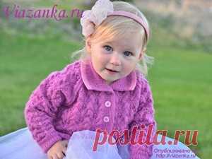 Красивая ажурная кофточка для девочки 1.5-3 года | Viazanka.ru