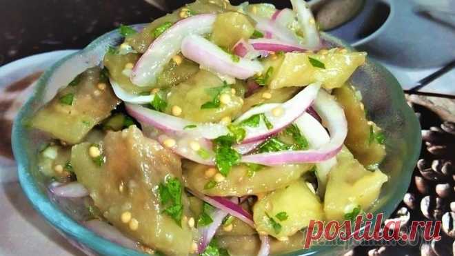 Маринованные баклажаны с луком. Ну очень вкусная закуска