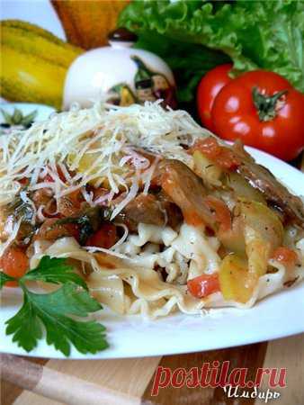 Pasta del Amiata (с белыми грибами и цукини)