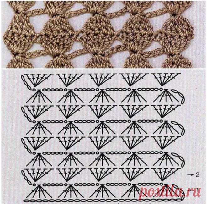 12 узоров, которые пригодятся для вязания летних изделий. Незамыленные ажурные узоры крючком со схемами. | Вяжем вместе с Людмилой | Дзен