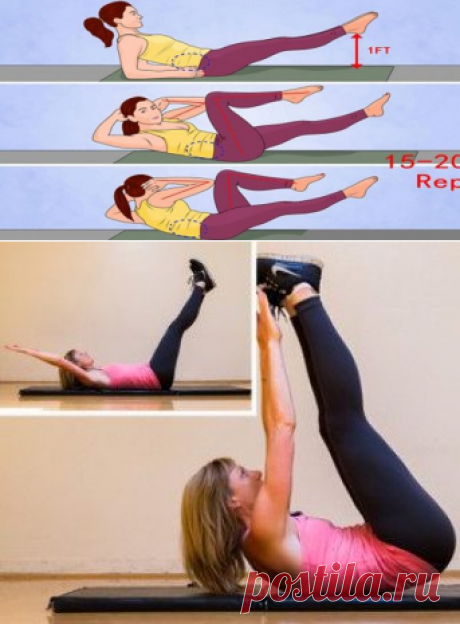 Упражнения, которые приведут в порядок живот всего за 1 месяц — Красота и здоровье