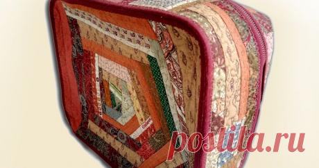 Чемодан не для поездок, для рукоделия     Из кромочек, остатков от разных проектов