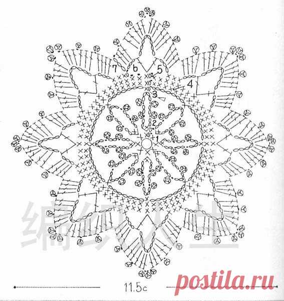 Вязаные снежинки