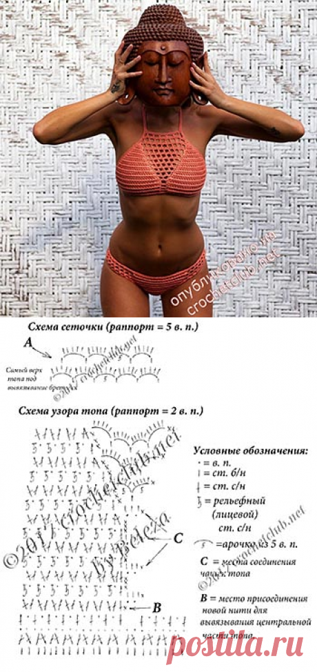 Как связать кроп-топ Энди Багус - Вязание Крючком. Блог Настика