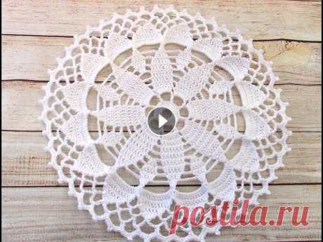 Салфетка крючком для начинающих/Crochet Flower Doily Tutorial Спасибо вам, мои дорогие зрители, за ваши тёплые слова и искренние пожелания) Я благодарю вас, за то, что от вас идет такая положительная и добрая эне...