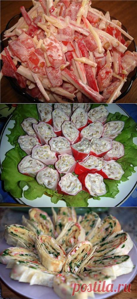 5 рецептов с крабовыми палочками.