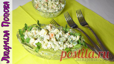 Салат "Деревенский". Рецепт простого и вкусного салата на каждый день Сегодня готовлю очень простой и быстрый салат с картофелем и яйцом.Он достаточно сытный. Хорошо подойдёт для повседневного меню. Очень выручает, когда нужно что-то по-быстрому приготовить.Ингредиенты:...