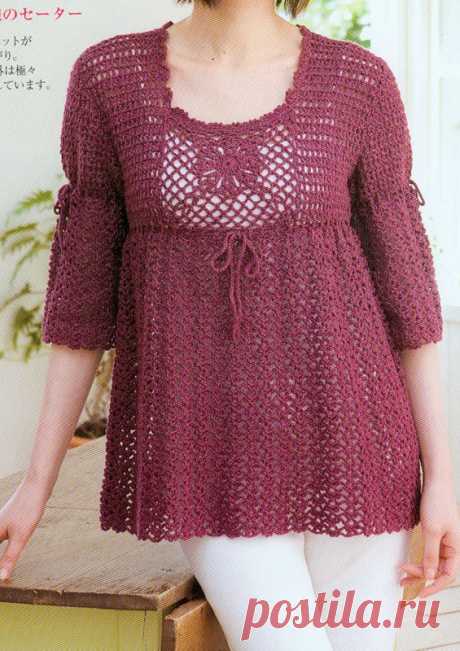 Ажурная кофточка