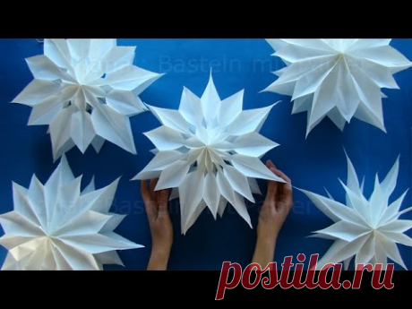Sterne basteln mit Papier-Butterbrottüten zu Weihnachten. Einfache DIY Weihnachtssterne falten. Deko
