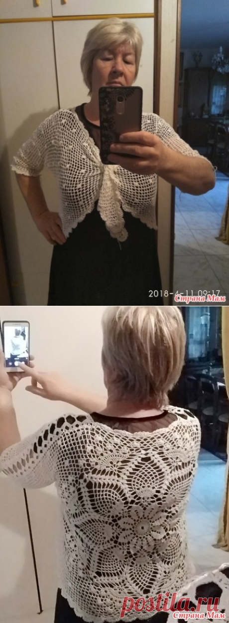 Болеро к маленькому черному платью. - ВЯЗАНАЯ МОДА+ ДЛЯ НЕМОДЕЛЬНЫХ ДАМ - Страна Мам