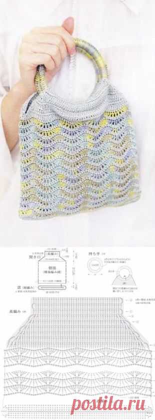 Элегантная сумка крючком