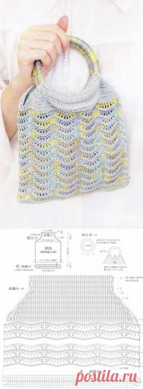 Элегантная сумка крючком