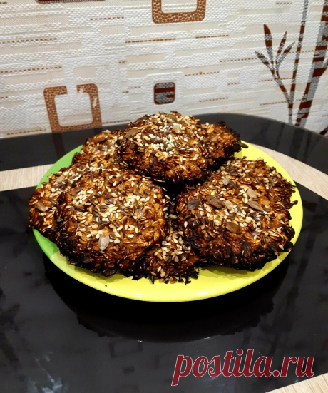 Вкусные рецепты. Печенье овсянное от которого не поправишься, без сахара и трансжиров.