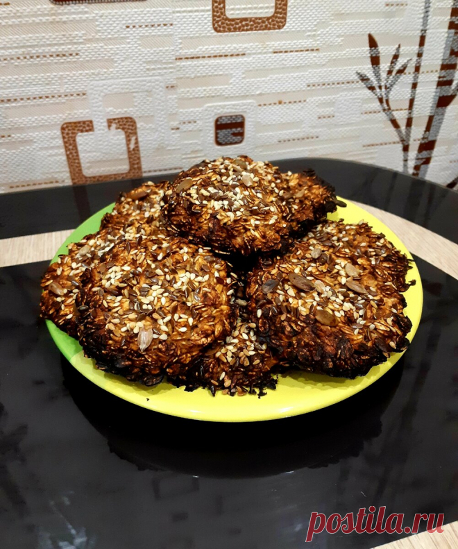Вкусные рецепты. Печенье овсянное от которого не поправишься, без сахара и трансжиров.