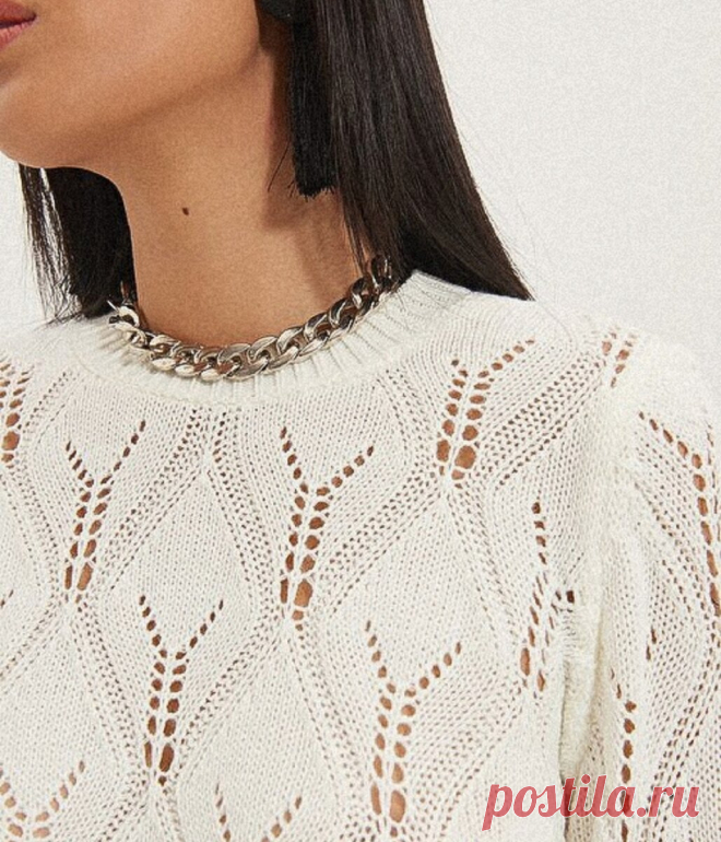 Ажурные узоры для вязания джемперов. Модели от бренда Трендиол и мои схемы | Вяжем вместе! | Дзен