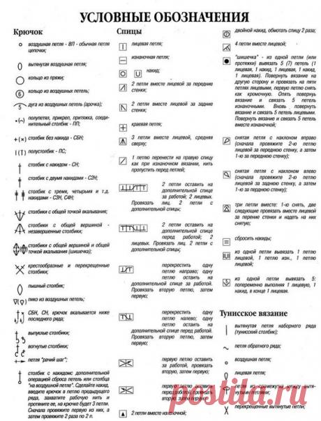 Условные обозначения,словари вязальных терминов | Записи в рубрике Условные обозначения,словари вязальных терминов | Дневник Галина_Озерина