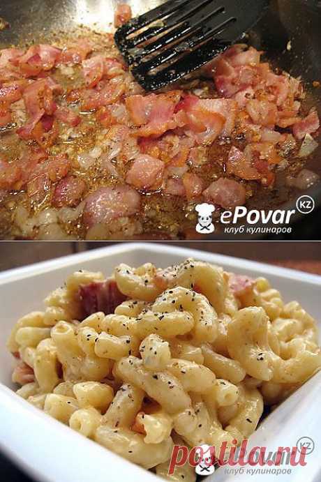 Макароны с сыром и беконом — Рецепт приготовления с фото — Горячие блюда, Паста