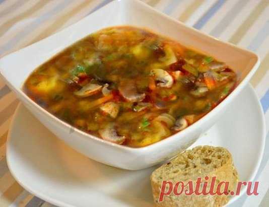 Грибная солянка (постная)