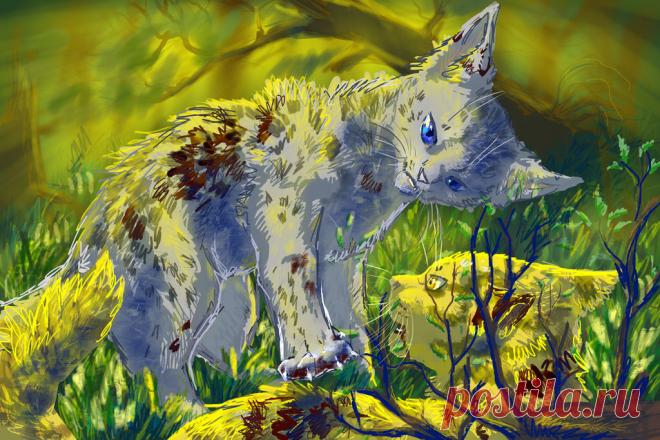 Ashfur and Lionpaw. Warriors by Romashik-arts on DeviantArt