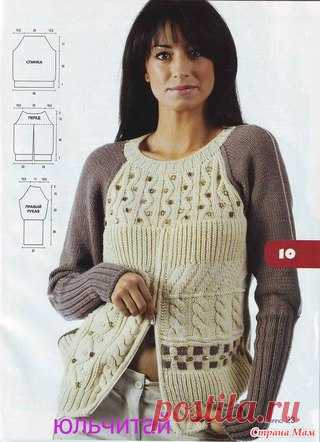 Оригинальный жакет на молнии 

#вязание_спицами #вязание_для_женщин #вязание_женщинам #жакет_спицами #женский_жакет