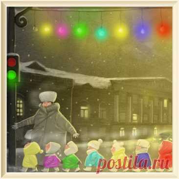 В Новый Год со снежными и праздничными картинами от художника Андрея Попова... | Галерея ARTist | Дзен