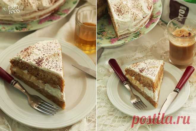 "Пьяный" кофейный торт с бананами - HAPPYFOOD