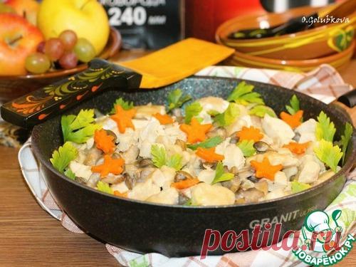 Галушки с курицей, грибами и луком – кулинарный рецепт