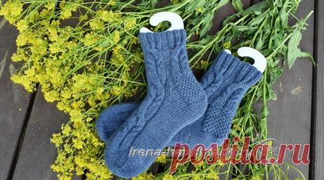 Носки с косами «Барвинок» (вязание, схемы и фото) - Irena Handmade