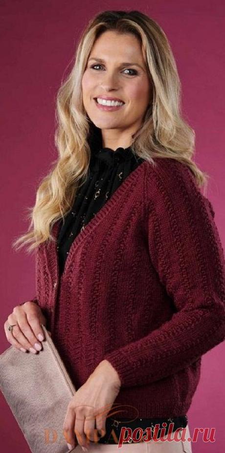 Вязаный жакет «Classy in Claret» | DAMские PALьчики. ru