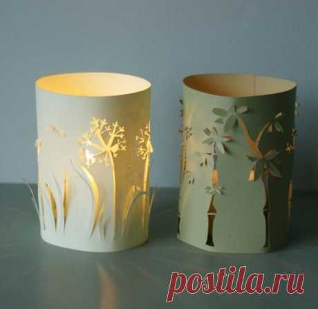Подсвечники из бумаги своими руками