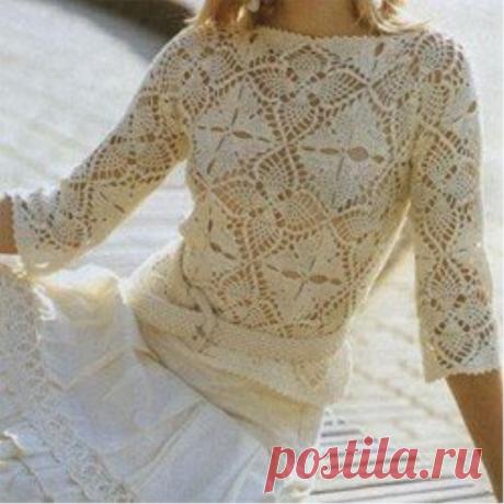 Feminine white blouse free pattern