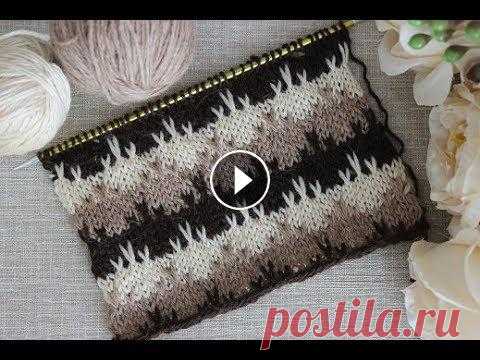 Красивый многоцветный узор спицами для вязания свитера, джемпера, кардигана Красивый многоцветный узор спицами для вязания свитера, джемпера, кардигана. Как связать многоцветный узор спицами? Данный узор вяжется совсем не слож...