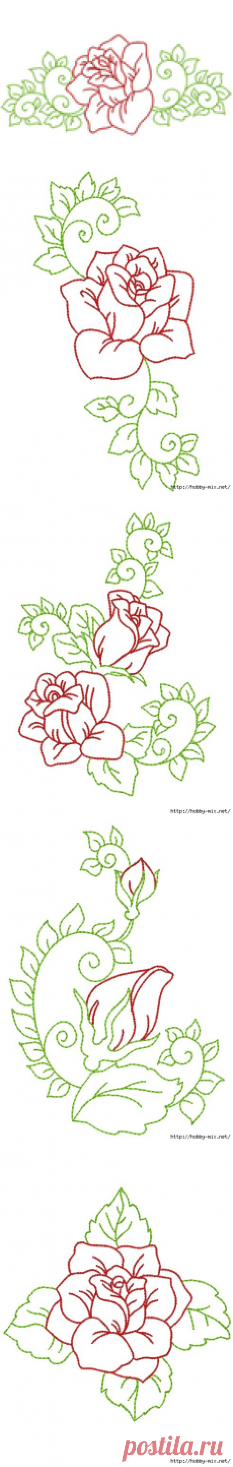 Розы для вышивки.