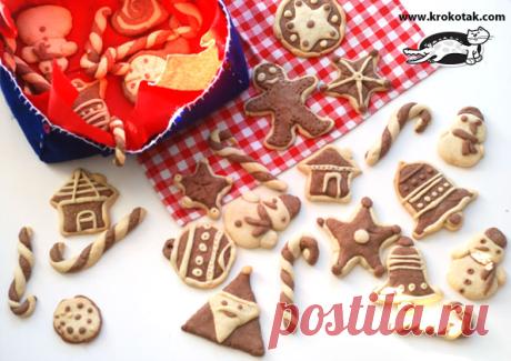 Two-Colored CHRISTMAS COOKIES | krokotak